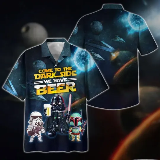 Discover Disney Star Wars Come To The Dark Side We Have Beer Hawaiian Shirt
