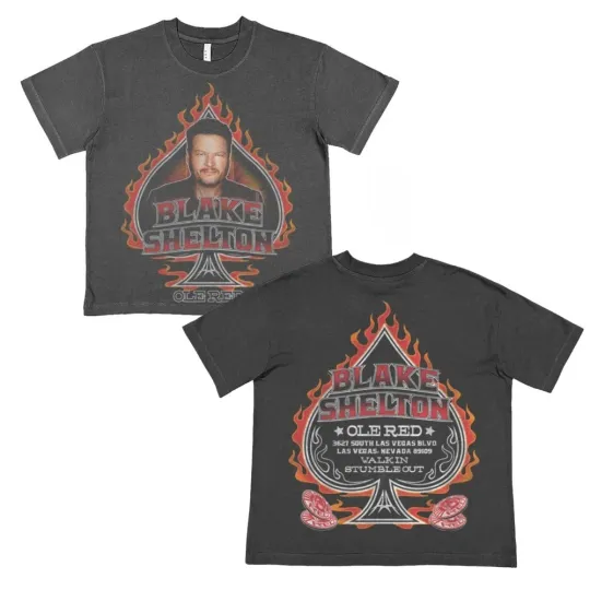 Discover Blake Shelton The Colosseum Event Las Vegas Tour 2026 Merch T-shirt 2 sided