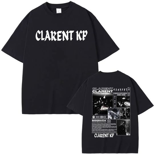 Discover Rapper Clarent Kp Album Tour 2026 Cover T Shirts Men's Clothing Harajuku Vintage Classic T-shirts Oversized Short Sleeve T-shirt