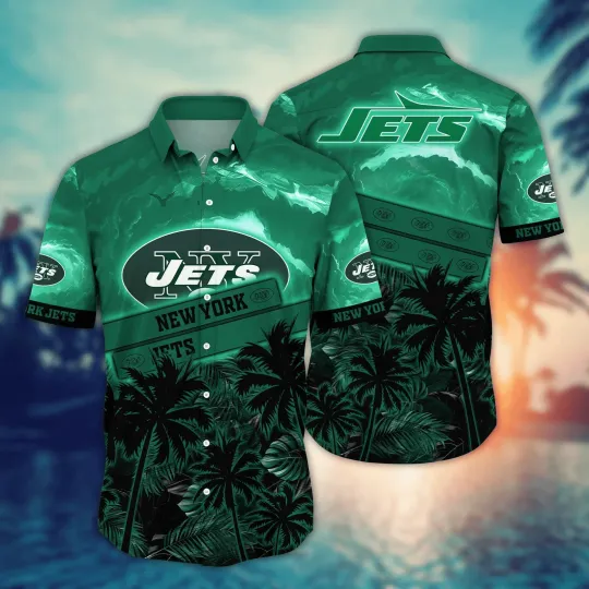 Discover New York Jets football Hawaiian Shirt Midsummertime Aloha Shirt