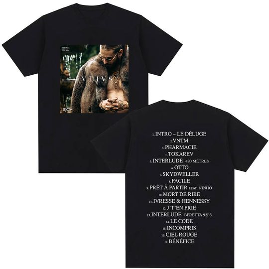 Discover Rapper JVLIVS‌ SCH Tour Album 2026 Graphic T Shirts Men's Vintage High Quality Fashion T-shirt Hip Hop Clothing Oversized Tshirt