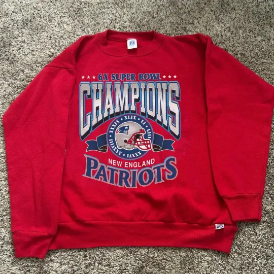 Discover New England Patriots Unisex Red Football Sweatshirt