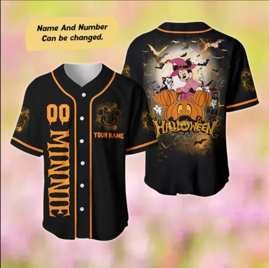 Discover Minnie Halloween 3D Baseball Jersey Shirt