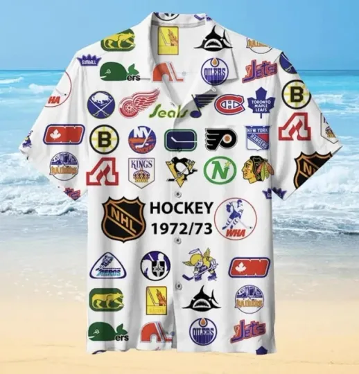 Discover Hockey 1972-73 Hawaiian Shirt