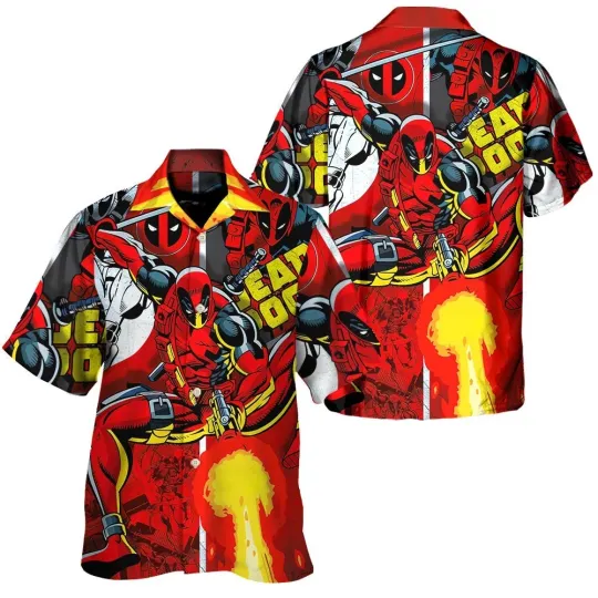 Discover Disney Marvel Deadpool My Favorite Comic Movie Hawaiian Shirt