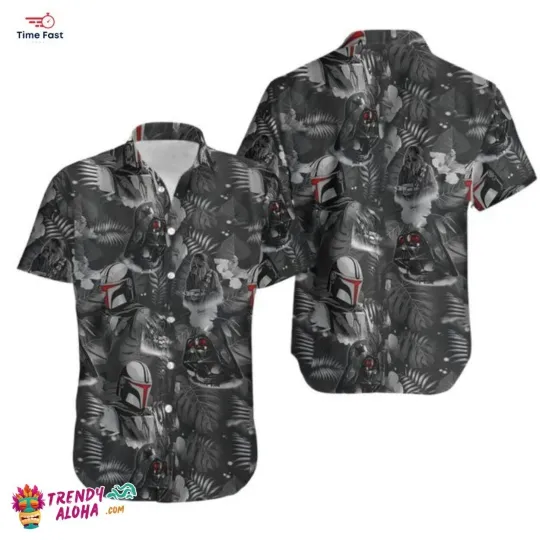 Discover Disney Star Wars Exotic Black Tropical Summer Hawaiian Shirt