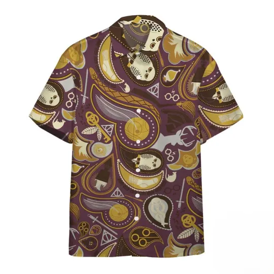 Discover Disney Star Wars Owl Bandana Pattern Purple Hawaiian Shirt