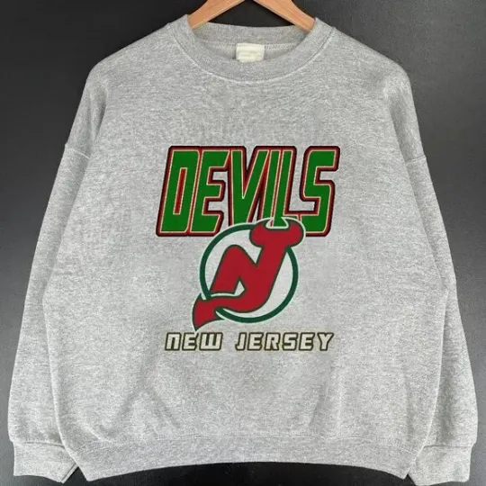Discover New Jersey Devils Green Retro Sweatshirt