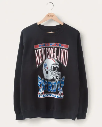 New England Patriots Helmet Unisex Black Sweatshirt