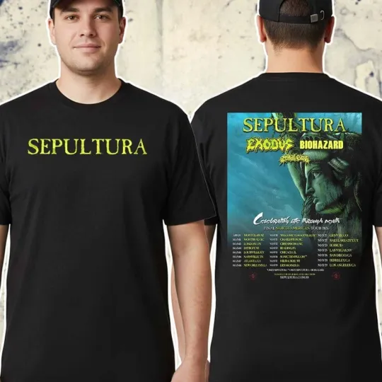 Sepultura Celebrating Life Through Death Final North American Tour 2026 T-shirt