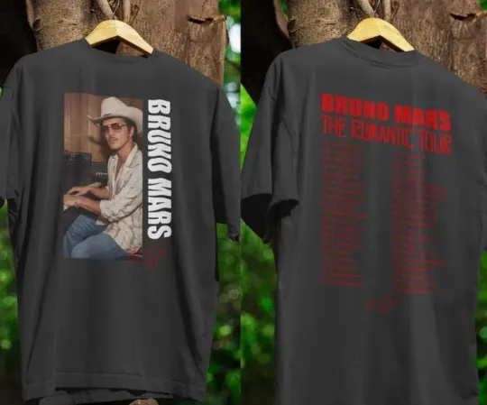 Discover Bruno Mars The Romantic World Tour 2026 T Shirt, Concert Tee shirt