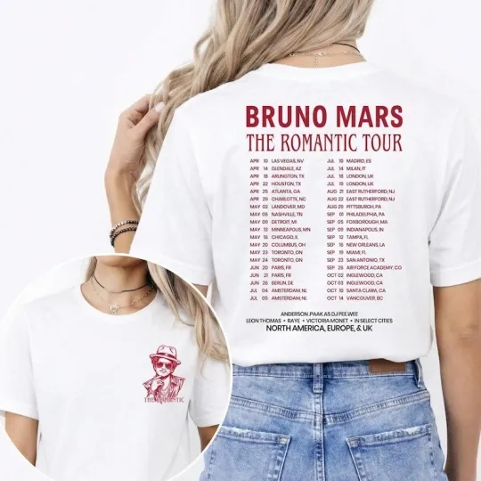 Discover Show The Romantic Tour 2026 Schedule Dates T-shirt, Fan Gift