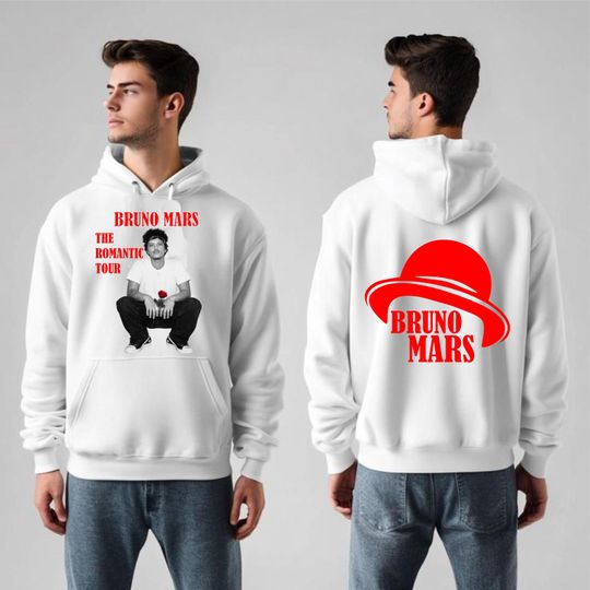 Discover Bruno Mars Inspired The Romantic Tour Hoodie 2026 | Pop Concert Fan Pullover | Romantic Tour Inspired Hood | Music Lover Top