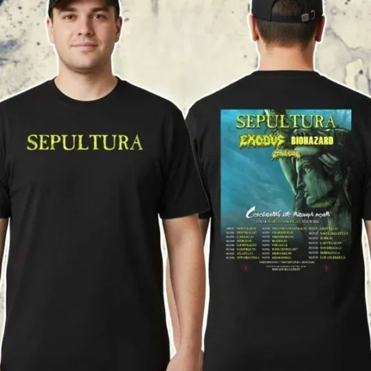 Sepultura Celebrating Life Through Death Final Tour 2026, Merch Shirts