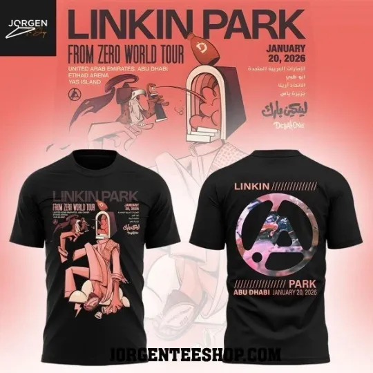 Linkin Park From Zero World Tour Abu Dhabi 2026 Celebration, Merch Shirts