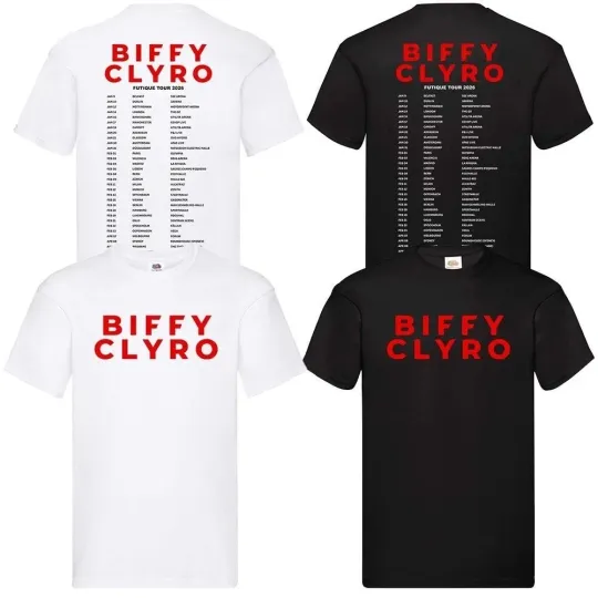 Discover BIFFY CLYRO Futique 2026 Tour T-Shirt Unisex Fan Music Concert Tee