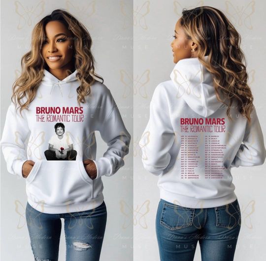 Bruno Mars Romantic Tour Hoodie Double Sided Hoodie Hooligans