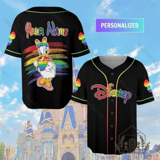 Halloween Daisy Duck 3D Baseball Jersey Shirt