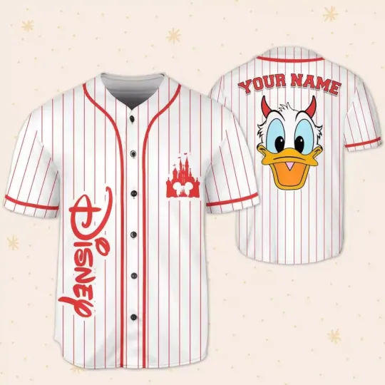 Discover Personalized Donald Duck Horror Halloween 3D BASEBALL JERSEY SHIRT US Size