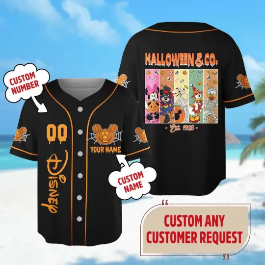 Discover Custom Mickey Mouse 3D BASEBALL JERSEY SHIRT MOTHER DAY GIFT ALL OVER PRINT