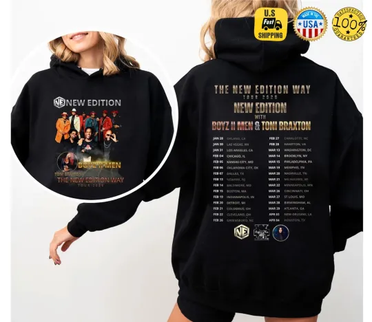 The New Edition Way Tour 2026 Hoodie Heartbreak Tour Hooded