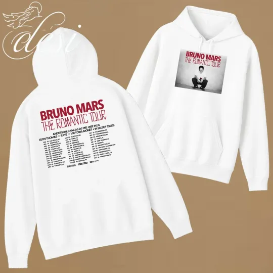 Bruno Mars The Romantic Tour 2026 Schedule Hoodie