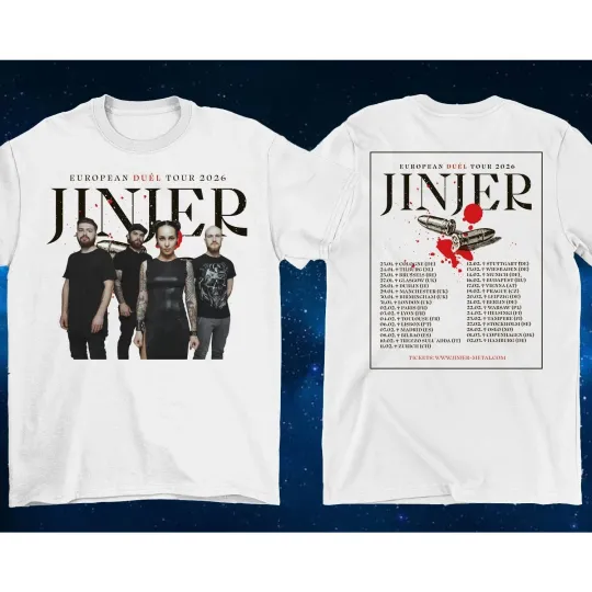EUROPEAN TOUR 2026 JINJER Band Shirt White Unisex Reprint