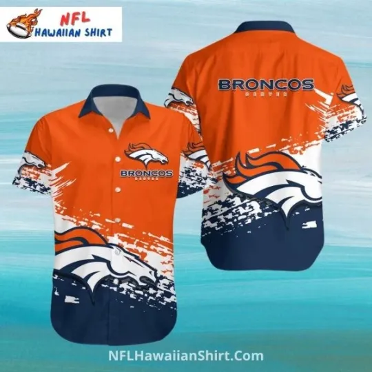 Discover Denver Football Splash Design Hawaiian Shirt, Aloha Fanwear Size S-5XL