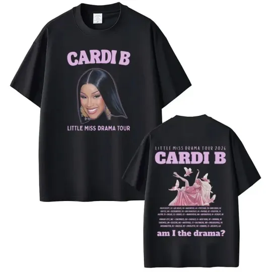 Discover Cardi B Little Miss Drama Tour 2026 T-shirt