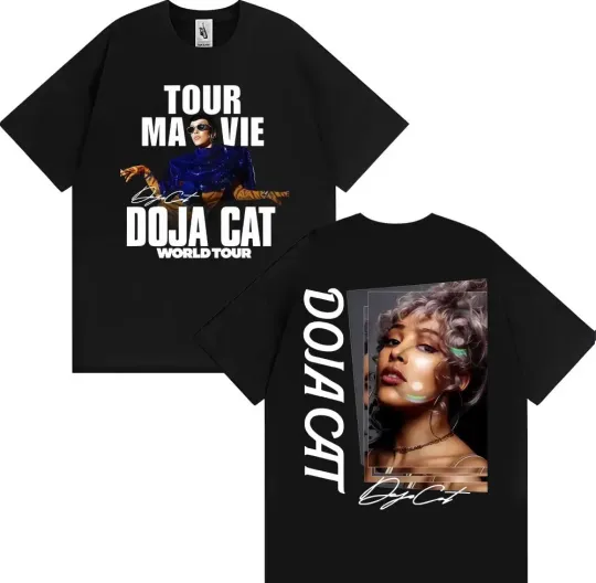 Discover Doja Cat World Tour 2026 Double Sided T-shirt