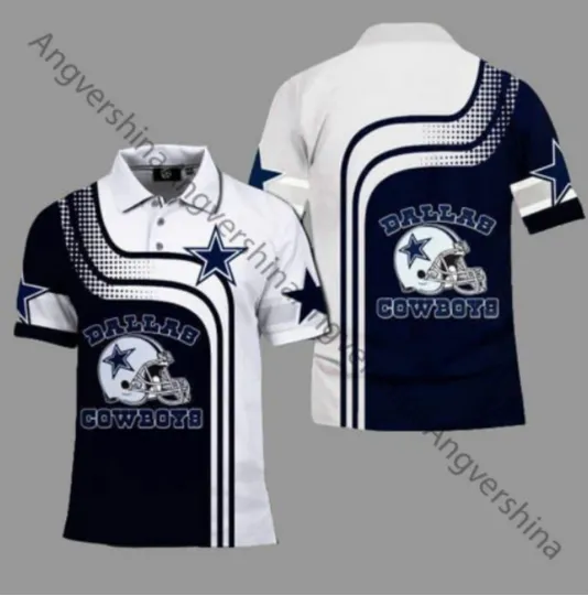 Dallas Cowboys Printed 3D Polo Shirt for Fans