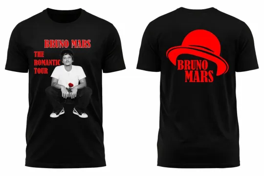 Bruno Mars Inspired “the Romantic Tour” T-shirt 2026