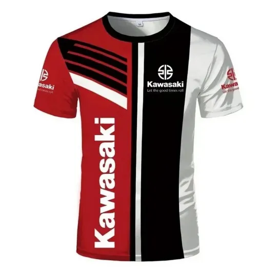 Discover Hot Kawasaki Motorcycle Racing 3D Printed Men's T-Shirt Quick Drying