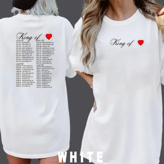 King of Hearts Brandon Lake 2025-2026 Tour Double Sided T-Shirt