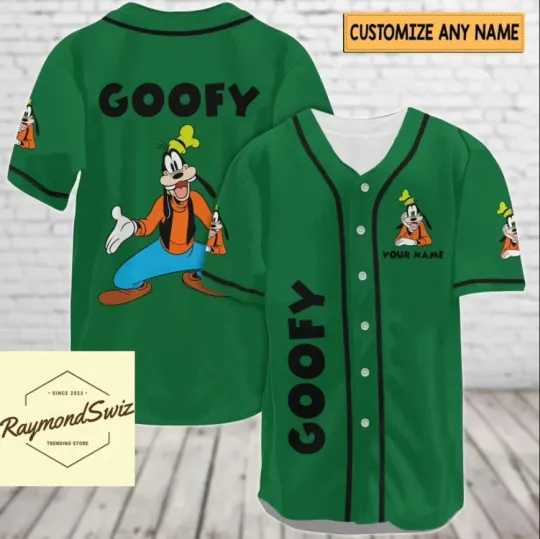Discover Halloween Goofy Green 3D BASEBALL JERSEY SHIRT Halloween Gift Best Price