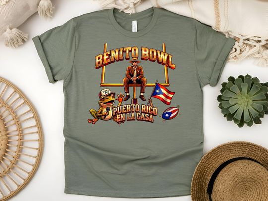 Discover Benito Bowl Shirt, Puerto Rico Coqui Frog Tee, Football Fan Gift
