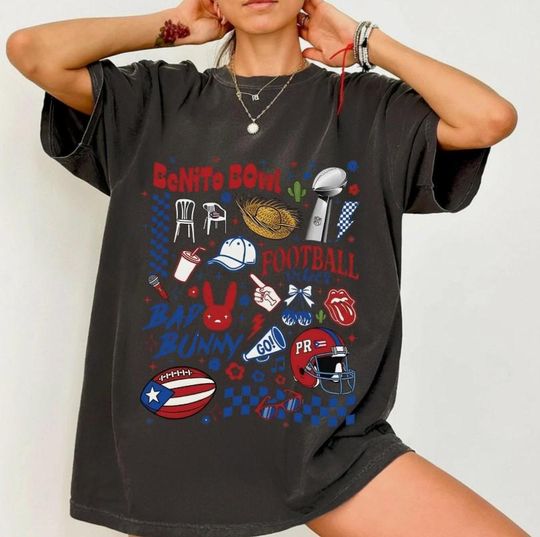Benito Bowl 2026 Tee, Bad Bunny Football Shirt, Puerto Rico Football