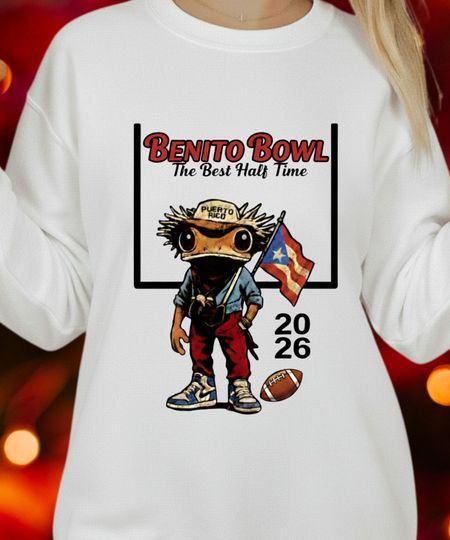 Discover Benito Bowl Shirt, Puerto Rico Coqui Frog Tee, Football Fan Gift