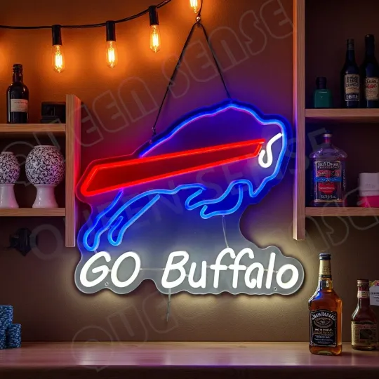 Discover Buffalo Bills LED Neon Sign USB Powered Dimmer Light
