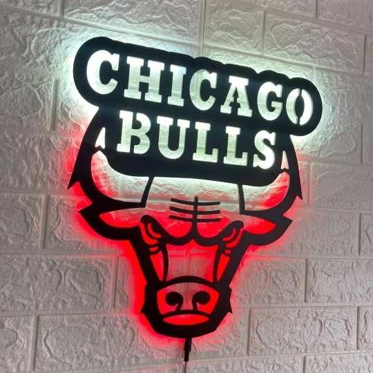 Chicago Bulls Basketball Logo LED Neon Sign