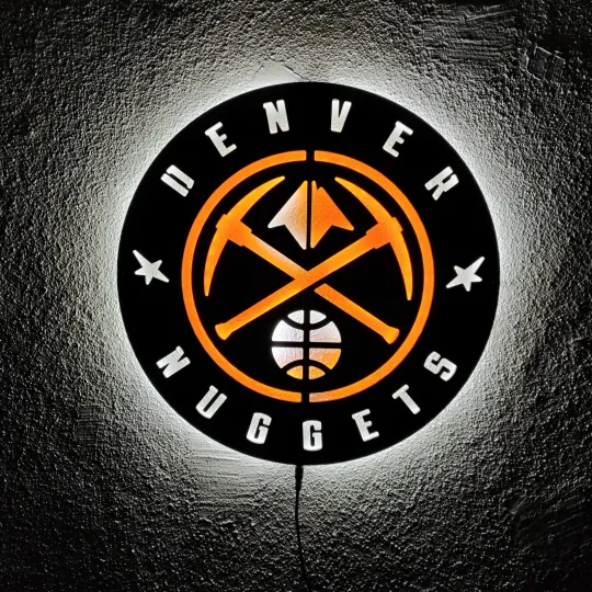 Discover Denver Nuggets Round Basketball Team Logo LED Neon Sign