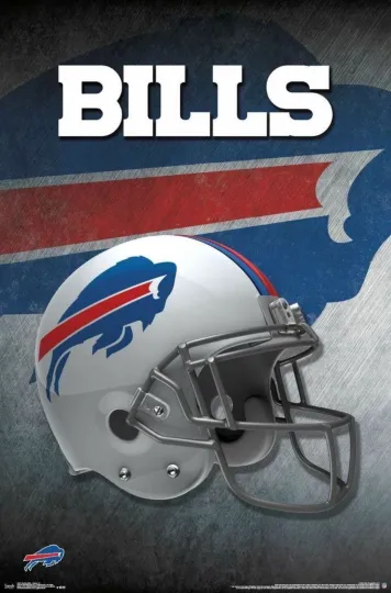 Buffalo Bills Football Poster, Team Logo, Vertical Premium Matte Poster