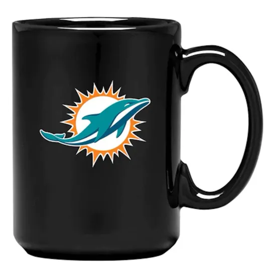 Miami Dolphins Sculpted Logo Football Mug