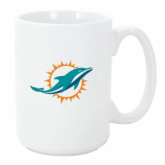 Miami Dolphins Sculpted Team Logo Football Mug