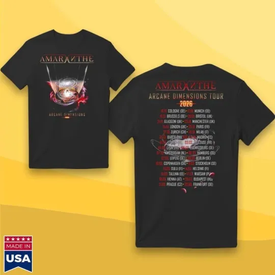 Discover Amaranthe Arcane Dimensions Tour 2026 Unisex T-Shirt