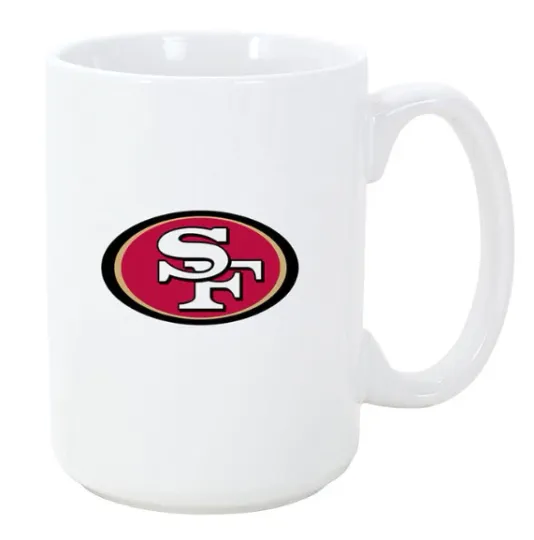 San Francisco 49ers Primary Logo Team Colour Football 15oz Sculpted Grande Mug