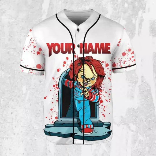 Personalized Chucky Doll Blood Horror Killer 3D Baseball Jersey Shirt