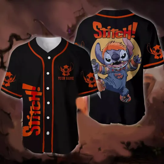 Personalize Horror Stitch Cosplay Serial Killer 3D Baseball Jersey Shirt