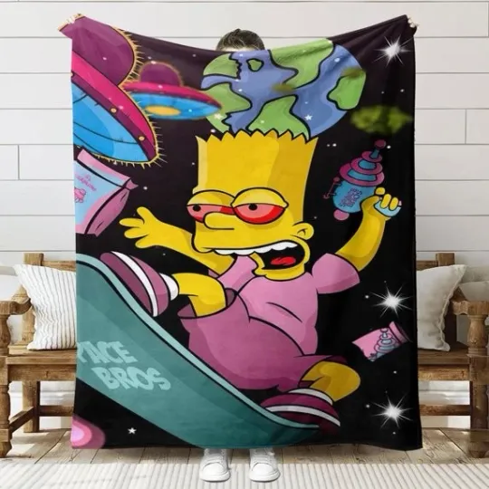 Discover The Simpson Movie Blanket Gifts For Fans Lover Girls Boys Fleece Blanket