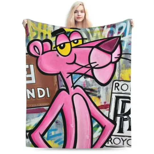 Pink Panther Blanket The Pink Panther Movie Home Decor Gift Fleece Blanket